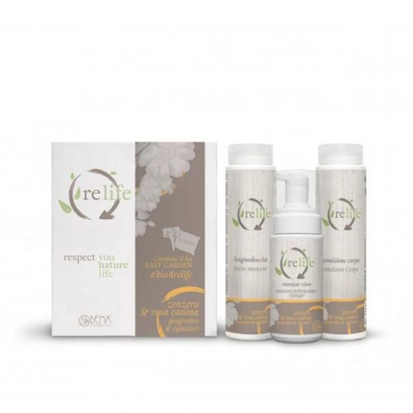 Bema Cosmetici Cofanetto ReLife Prof. Zenzero E Rosa Canina: Bagnodoccia, Mousse Viso Ed Emulsione Corpo 1 Bema Cosmetici Cofanetto ReLife Prof. Zenzero E Rosa Canina: Bagnodoccia, Mousse Viso Ed Emulsione Corpo