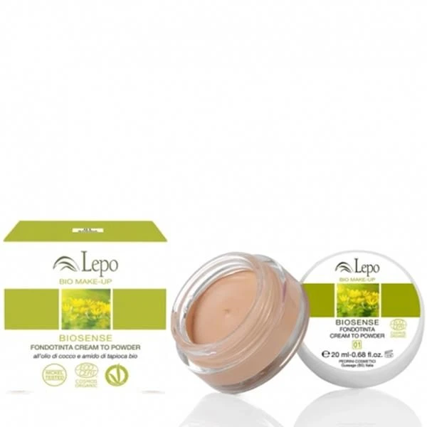 Lepo Fondotinta Biosense Cream To Powder All’olio Di Cocco E Amido Di Tapioca Bio Ml. 20 – 3 Tonalità 1 Lepo Fondotinta Biosense Cream To Powder All’olio Di Cocco E Amido Di Tapioca Bio Ml. 20 – 3 Tonalità