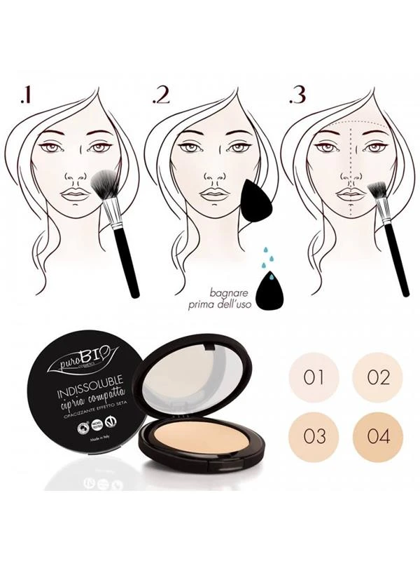 Purobio Cipria Indissolubile Gr. 9 – 4 Tonalità 2 Purobio Cipria Indissolubile Gr. 9 – 4 Tonalità - immagine 2