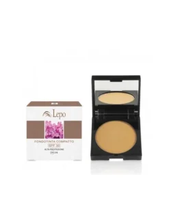 Lepo Fondotinta Compatto Alta Protezione SPF 30 Con Olio Di Acai, Albicocca E Amido Di Mais Bio Gr. 9 – Col. 12 Bronzo