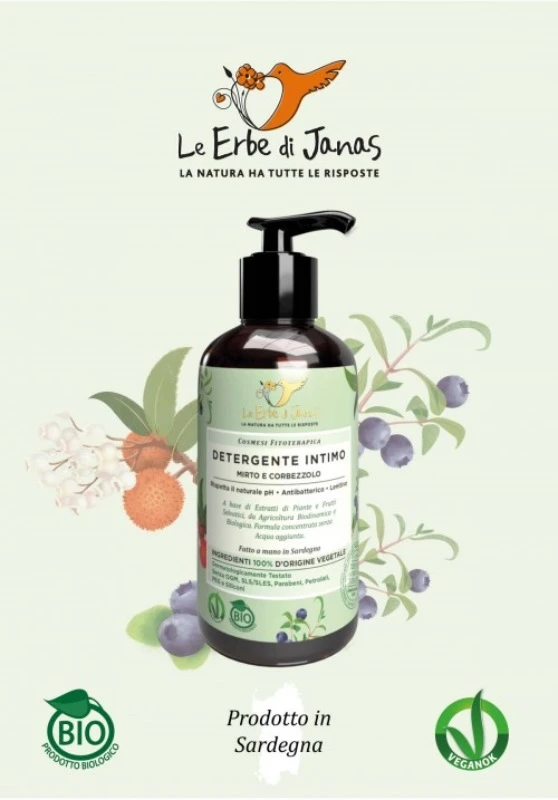 Le Erbe Di Janas Detergente Intimo Mirto E Corbezzolo Ml. 200 1 Le Erbe Di Janas Detergente Intimo Mirto E Corbezzolo Ml. 200